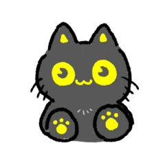 A Black Cat and a Rabbit