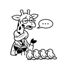 老師長頸鹿貼圖-Giraffe Teacher Set