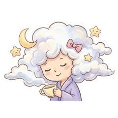 蓬鬆鬆的雲朵媽媽