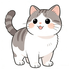 灰條紋小貓的日常心情