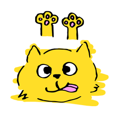 naughty yellow cat