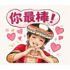 苗族女孩的日常生活用貼圖