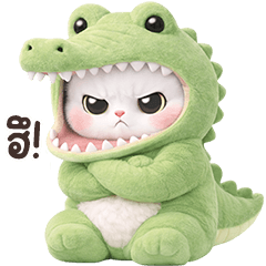 White Cat Crocodile Costume