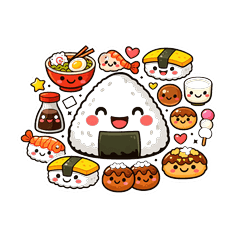 Energizing Japanese Food Characters