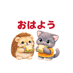 Kuro and Mint Friendly Daily Stickers