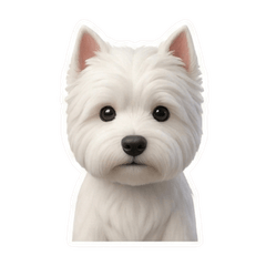 3D Westie Daily Greeting Stickers
