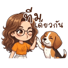 A girl glasses V4_beagle