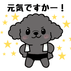 Super Positive Black Toypoodle Stickers