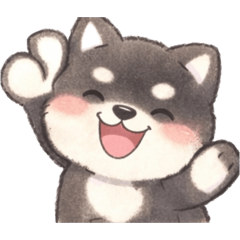 Fluffy Black Shiba Days