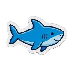 Happy blue shark