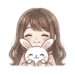 Girl & Bunny : Daily Affirmations
