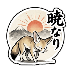 Polite Fennec Fox Japanese Style Set