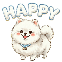 Warm Smiles Pomeranian Daily Sticker Set