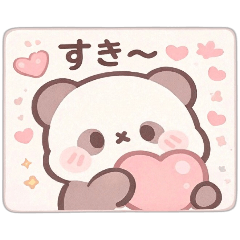 Fluffy Panda Healing Cute Daily Stickers