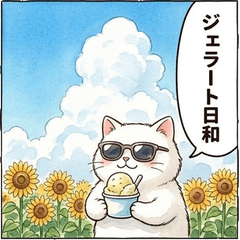 真實風貓咪×濃厚義式冰淇淋 美食