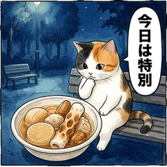 美食誘惑三毛貓！深夜美食全肯定實用貼圖