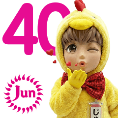 Jun Lovery Hiyoko 3D Cara 40s Sticker
