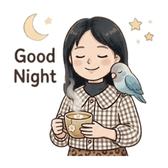 鸚鵡與女生（透明背景）