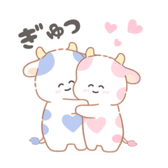 Colorful Cute Cow Stickers