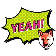 Shiba Inu like American comics