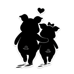 Silhouette of a pig ver.2