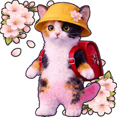 animation calico cat summer