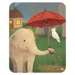 Storybook Elephant & White Bird Stickers