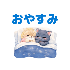 Cute Daichan and Kurochan Stickers