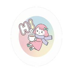 Cute and poppy English stickers