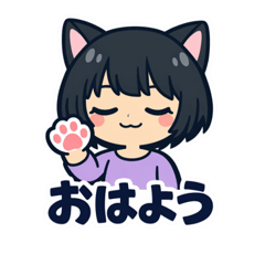 [Daily]Kurone the Cat Character Stickers