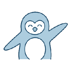 Cute Blue Penguin Daily Life