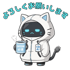 Potako the Corporate AI Cat Stickers