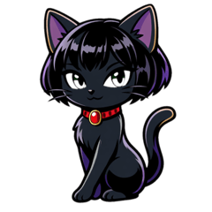 Shion the Cool Tsundere Cat Stickers