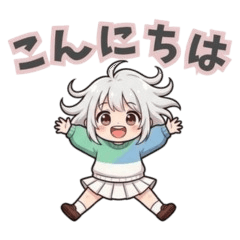 Cheerful girl sticker (vol.8) 0715