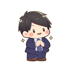 Chibi Office Boy - Cute Daily Stickers