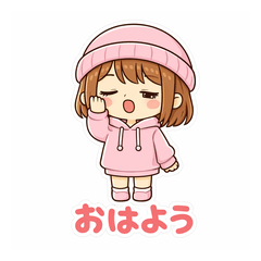 Pink Hoodie Chibi Girl