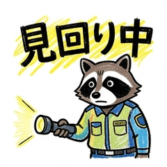 Night Security Raccoon Patrol