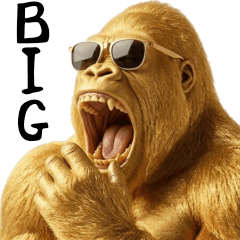 A large golden gorilla