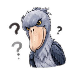 Carefree shoebill stork