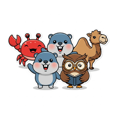 LGTM! Engineer Animal Stickers