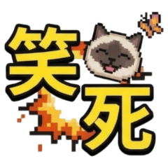 ★布偶貓像素大字★笑死