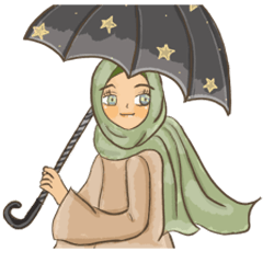 Muslim hijab kawaii girl