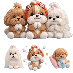 Fluffy Trio: Tiny Paws & Big Hearts