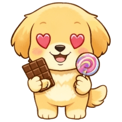 Hungry Golden Retriever Student