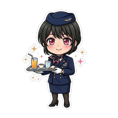 Cabin Crew Girl Stickers Vol.2