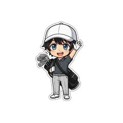 Golfer Boy Stickers