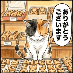 Kawaii Cat Alphabet Tasty Food A-H – Stickers LINE | LINE STORE