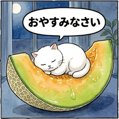 Cute Realistic Fruit Cat Japanese