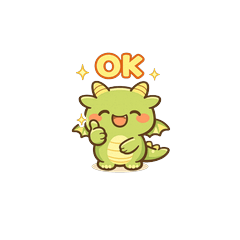 Puni Dragon Cute & Soft Basic Stickers