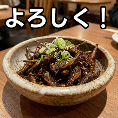 Grasshoppers simmered in soy sauce